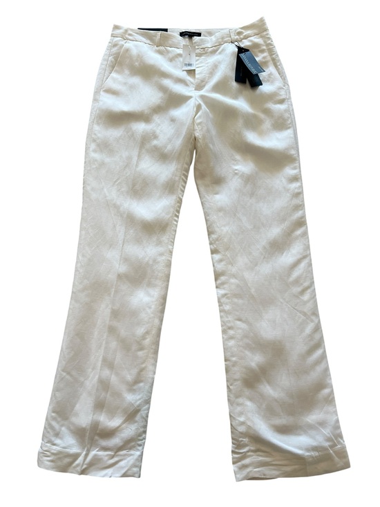 Banana Republic Pants - Banana Republic White Nautical Linen Blend Tailored Straight Leg Trousers-8